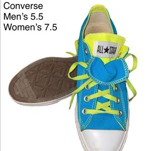 Converse All Star - blue & yellow - Size: men’s 5.5 - Size: women’s 7.5